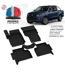 Drs Tuning Amarok 4D Araca Özel Havuzlu Kauçuk Paspas 2010-2022