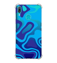 PrintiFy Huawei Y7 2019 Uyumlu Köşe Korumalı Renkli Desen Tasarımlı Şeffaf Silikon Kılıf