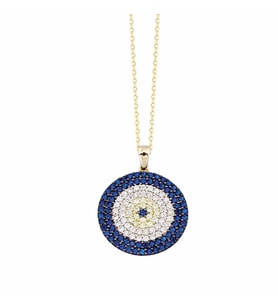 Nazar Boncuk Altın Kolye Sosyete 14K Gold 2,0 cm