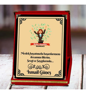 Bankacı Baskılı Plaket (5. Tasarım)  Kişiye Özel