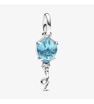 Nur Silver Mavi Murano Cam Balon Sallantılı Gümüş Charm NUR-CM00385