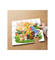 Sevimli Hayvanlar Tasarımlı 24 Parça Ahşap Çocuk Puzzle MPK0958