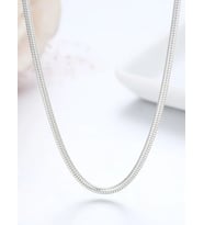 3mm Yuvarlak Yılan 925 Ayar Gümüş Zincir Kolye – Unisex  BymissMücevherat
