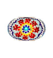 Otantik Mozaik Avize Aplik Lambader Cam 18 cm, sade ve şık tasarım (Krem)