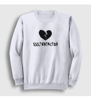 Presmono Unisex Beyaz Broken Heart XXXTentacion Sweatshirt 47459tt (Beyaz)