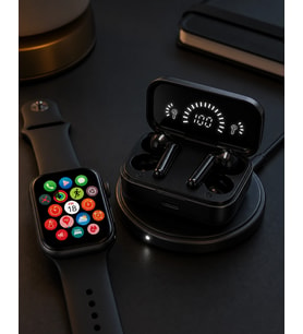 Spor Ve Günlük Kullanıma Uygun Akıllı Saat Ve Bluetooth Kulaklık Seti Yüksek Performans