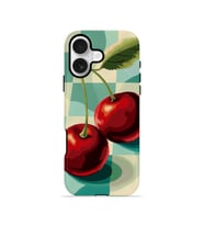iPhone 17 Vorian Çift Katmanlı Kılıf Retro Cherry Pop