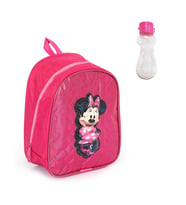 Pembe Parlak Dikişli Minnie Mouse Baskılı Anaokulu Çantası + Suluk - Kreş Çantası (Karışık)