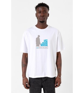 The Mentalist Let The Mind Beyaz Erkek Oversize Tshirt