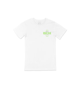 Brooklyn New York City Cep Logo Tasarımlı Beyaz Tişört