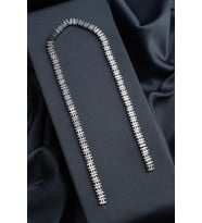 Hematit Doğal Taş Parlak Gümüş CC Kesim 8x8mm Dizi [AA]