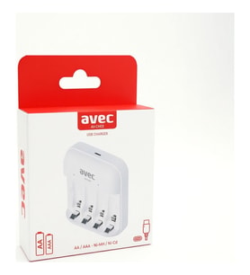 AVEC AV-CH03 USB Pil Şarj Cihazı 4lü