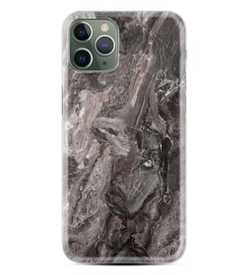 Apple iPhone 11 12 13 14 Pro Max Kılıf Desemli Silikon Gri Mermer 1376