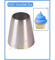 R22L Büyük Yuvarlak Krema Duyu – Cupcake, Pasta ve Dolgu Uygulamaları İçin Süsleme Ucu