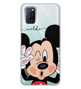 Oppo Mickey Tasarımlı Şeffaf Telefon Kılıfı