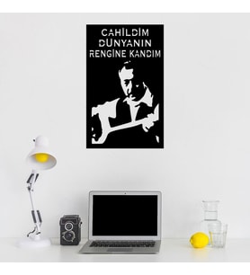 Cahildim Dünyanın Rengine Kandım-Duvar Tablosu