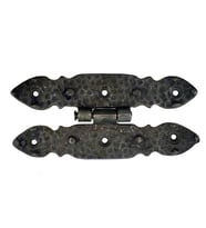 Antika Tarz Dekoratif Pirinç Düğmeli Menteşe - 142x69 Mm, Oksit