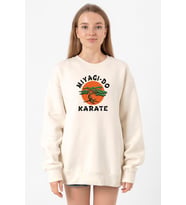 Cobra Kai Miyagi Do Karate Ekru Kadın 2ip Sweatshirt