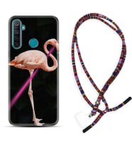 Realme 5i 5 Pro 6i 7 Pro 8 Kılıf Boyun Asklı Rasta Silikon Line Filamingo 1776
