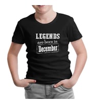 Burç - Born in December Vintage Siyah Çocuk Tshirt