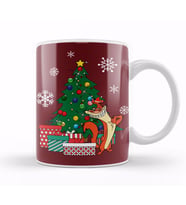 I Am Weasel Around The Christmas Tree Kupa Bardak Porselen