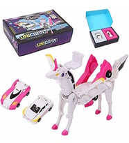 Oyuncak Robota Dönüşen Unicorn Araba 2 İn 1 Robot Olan Unicorn Araçlar