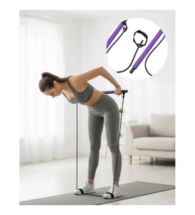 Mey İthalat® Pilates Bar Direnç Aleti Duruş Geliştirici ve Kas Güçlendirici