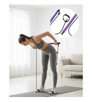 Mey İthalat® Pilates Bar Direnç Aleti Duruş Geliştirici ve Kas Güçlendirici