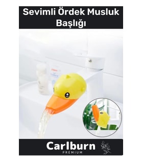 Özel Üretim Dayanıklı PRatik Kolay Montaj Çocuk İlgi Çekici Eğlenceli Sevimli Ördek Musluk Başlığı