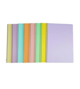 Flex Pastel 72 Yaprak A4 PP Kapak Spiralli Defter (2 Adet Çizgili-4 Adet Kareli)