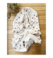 Naturel Organik Pamuklu 80 x 85 cm Çift Kat Penye Bebek Battaniye Coconut