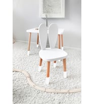 Ahşap Montessori Aktivite Masası Sandalyesi, Bunny Masa Sandalye, 1 Sandalye 1 Masa