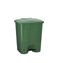 Omnipazar SY-4255 40 lt Köşeli Pedallı Plastik Çöp Kovası (İç Kovasız)