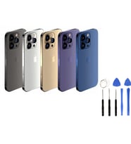 Apple İphone 14 Pro Max Arka Kapak +B7000 Yapıştırıcı+Tamir Seti (Açık Pembe)
