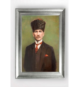 Gümüş Çerçeveli Atatürk Tablo cv974