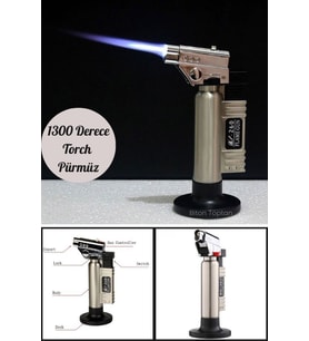 1300 Derece Isı Tabancası Tıbbi  Aşçı Pürmüzü Metal Kasa Torch Pürmüz Çakmak