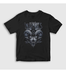Presmono Unisex Çocuk Siyah Wild In Flames T-Shirt 85037tt