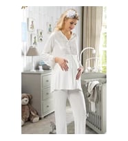 Ekru Hamile ( Lohusa ) Pijama Takımı - 1604