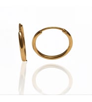 Altın Bombeli Minimal Halka Küpe – 0,47 gr  1,0 cm