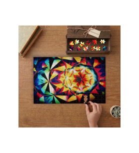Canlı Renkler Ve Simetrik Tasarım Tasarımı 240 parça Ahşap Puzzle Ahşap Kutuda MP00221