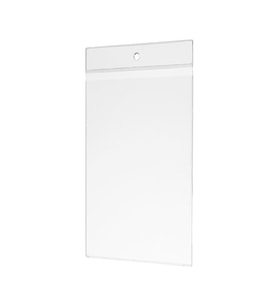 Fiyat ve Etiket Cebi, Üstten Delikli Şeffaf Yumuşaf Plastik Cep 82x128 mm - 100 Adet