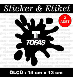 tofaş tuning modifiye etiket sticker - 2 adet çıkartma araba motosiklet kask atv tablet pc buzdolabı otomobil bilgisayar uyumlu