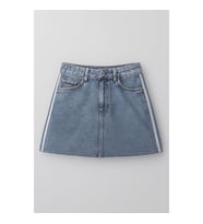 Yüksek Bel Püsküllü Mini Jean Etek