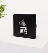 BK Gift Kişiye Özel Muhteşem Baba Tasarımlı Siyah Metal Sigara Tabakası-1
