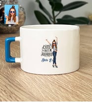 Kişiye Özel Karikatürlü Cute But Aquarius Kova Burcu Lüks Fincan Doğum Günü Hediyesi