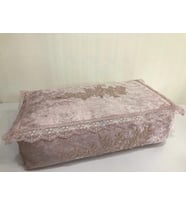 Lamazihome Pudra Kadife Nişan Hurcu Fransız Güpürlü Büyük Boy