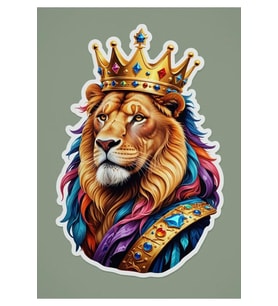 Kral Aslan Sticker Araba, Motorsiklet, AraçEtiket Cam Sticker 19CM