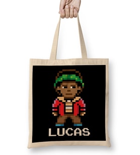 Lucas Sinclair Pixel Lucas Stranger Things Bez Çanta Uzun Saplı