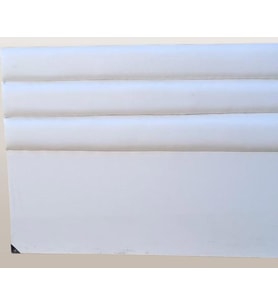 Başlık 90333 DK Çift Kişi 150 Model Suni Deri Beyaz Kumaş Dolgun Dilimli El Yapım