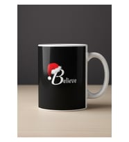 "belive""Yılbaşı Temalı" Merry Cristhmas Yeni Yıl Tasarımlı Hediyelik Porselen Kupa Bardak (Beyaz)